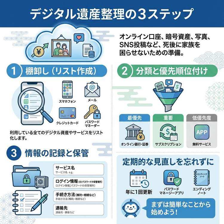 デジタル遺産の整理方法