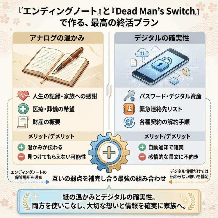 エンディングノートとDead Man's Switchを併用する方法