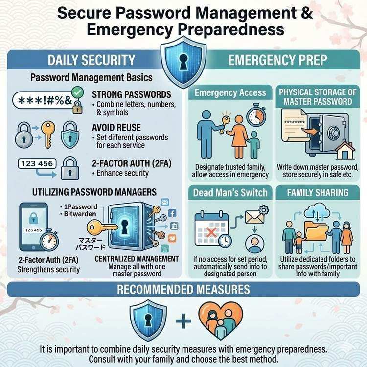 密码管理和安全紧急共享方法