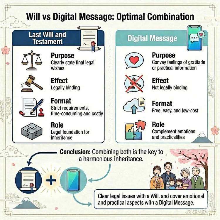 遗嘱与数字消息的区别