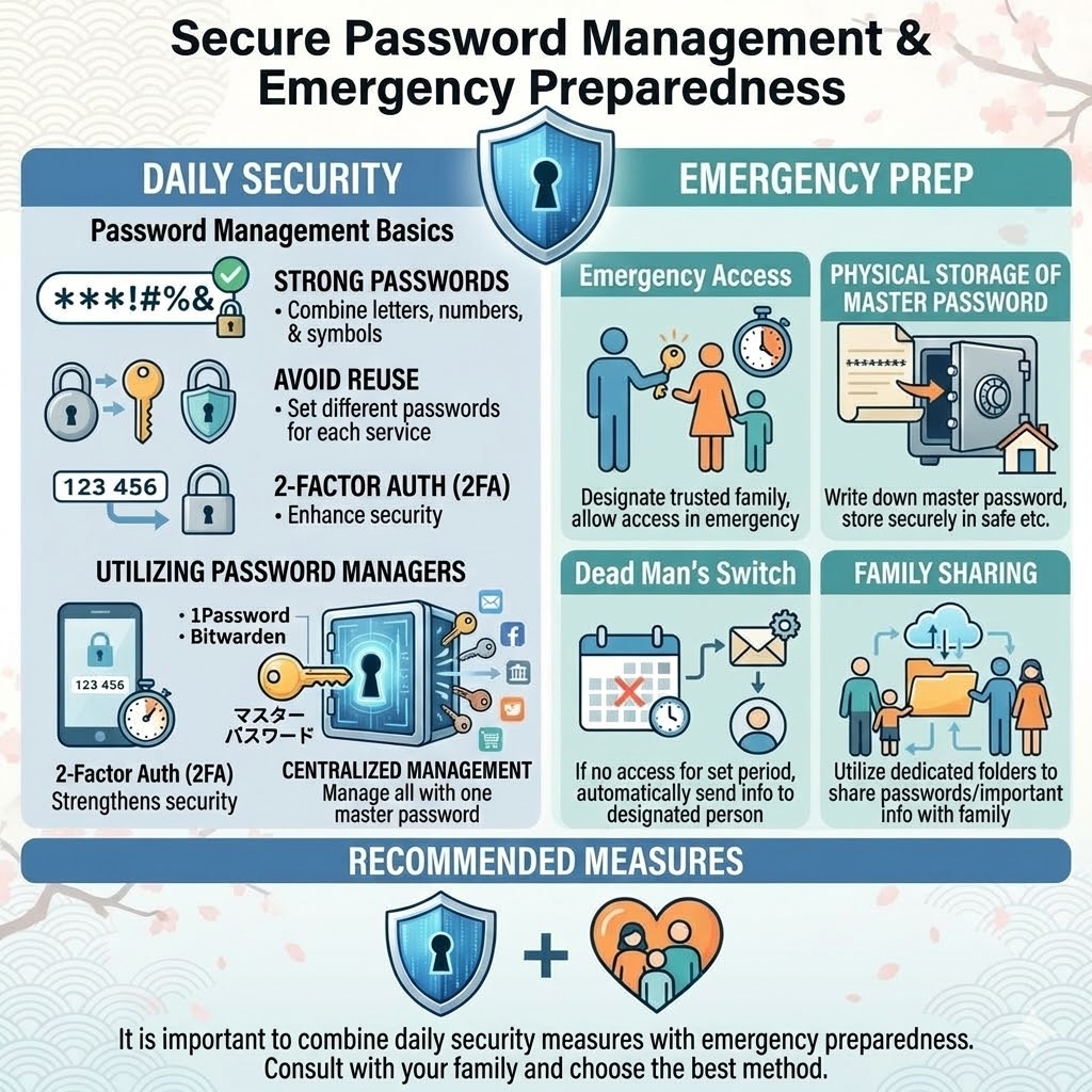 密码管理和安全紧急共享方法
