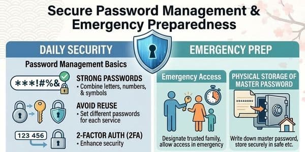 Password Management and Safe Emergency Sharing Methods